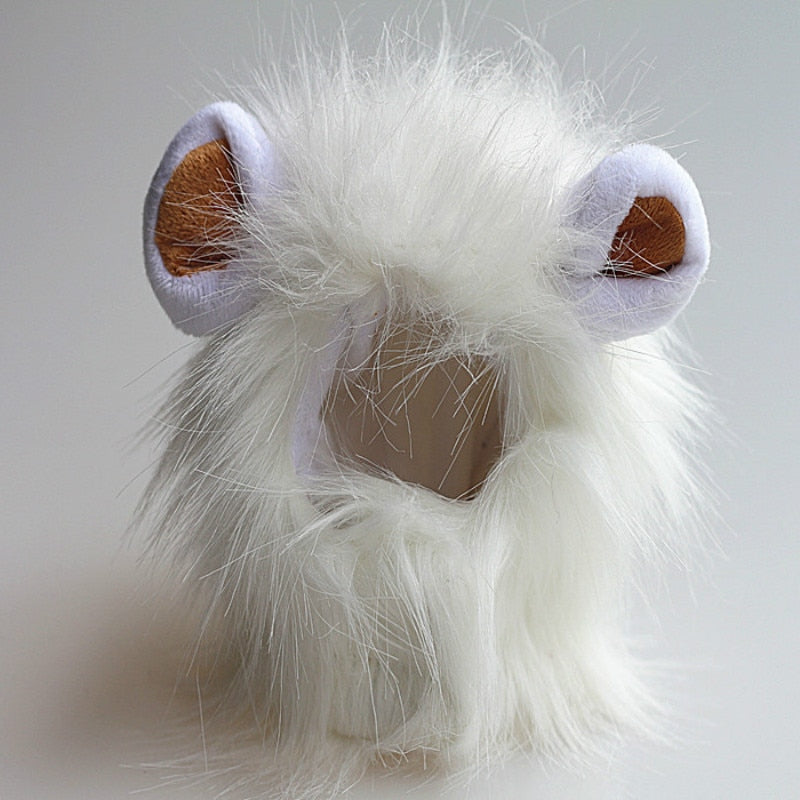 Wisoice Costume Lion Mane Wig Cap Hat Cosplay Cat Clothes Pet Small Dog