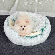 Load image into Gallery viewer, Winter 2 In 1 Round Warm House Long Plush Pet Dog Cat Bed
